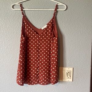Sophie Rue Polka dot tank with button detail